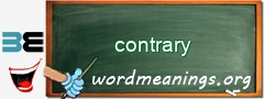 WordMeaning blackboard for contrary